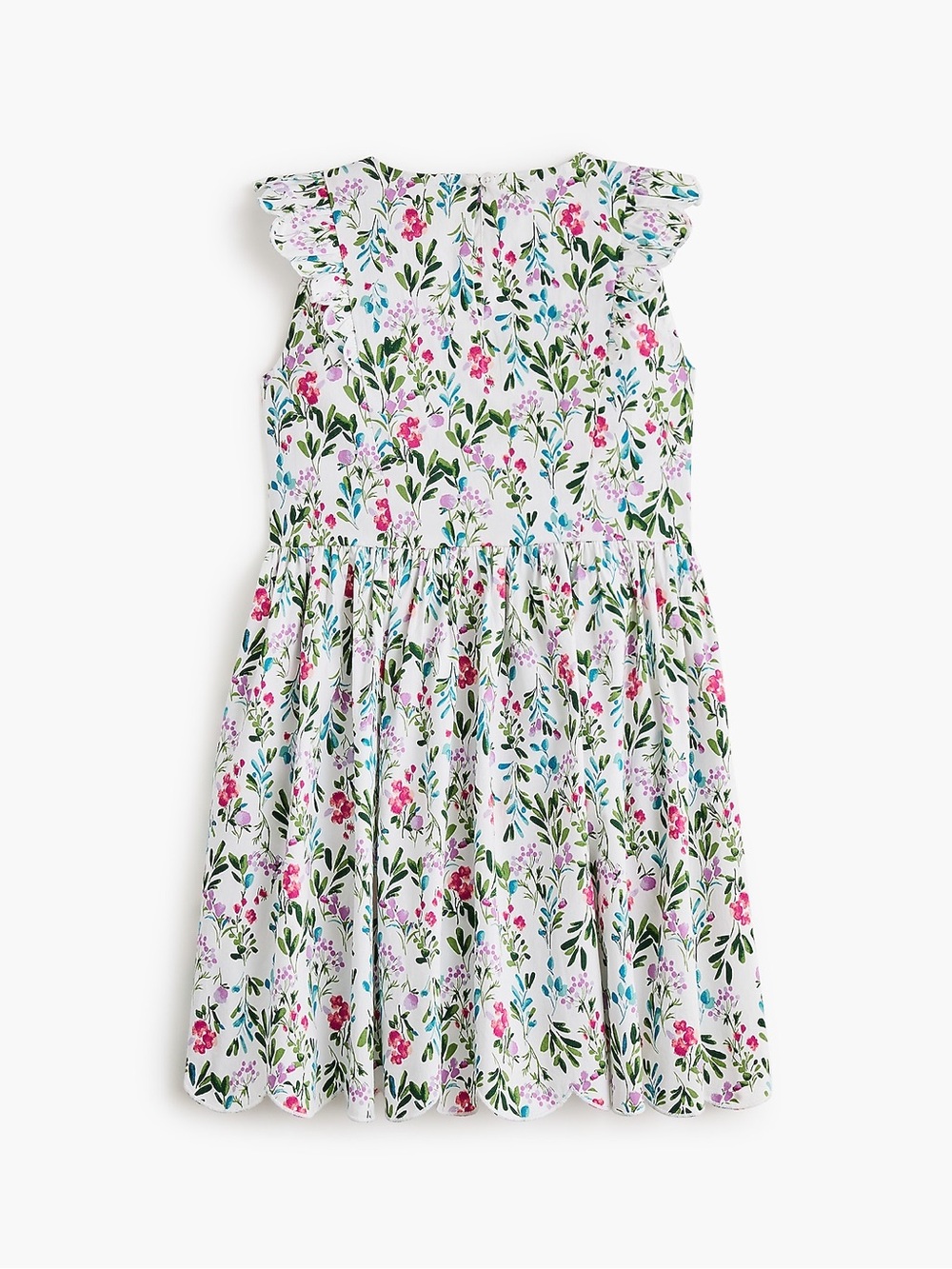 J. Crew Factory Girls’ Floral Scallop-trim Dress